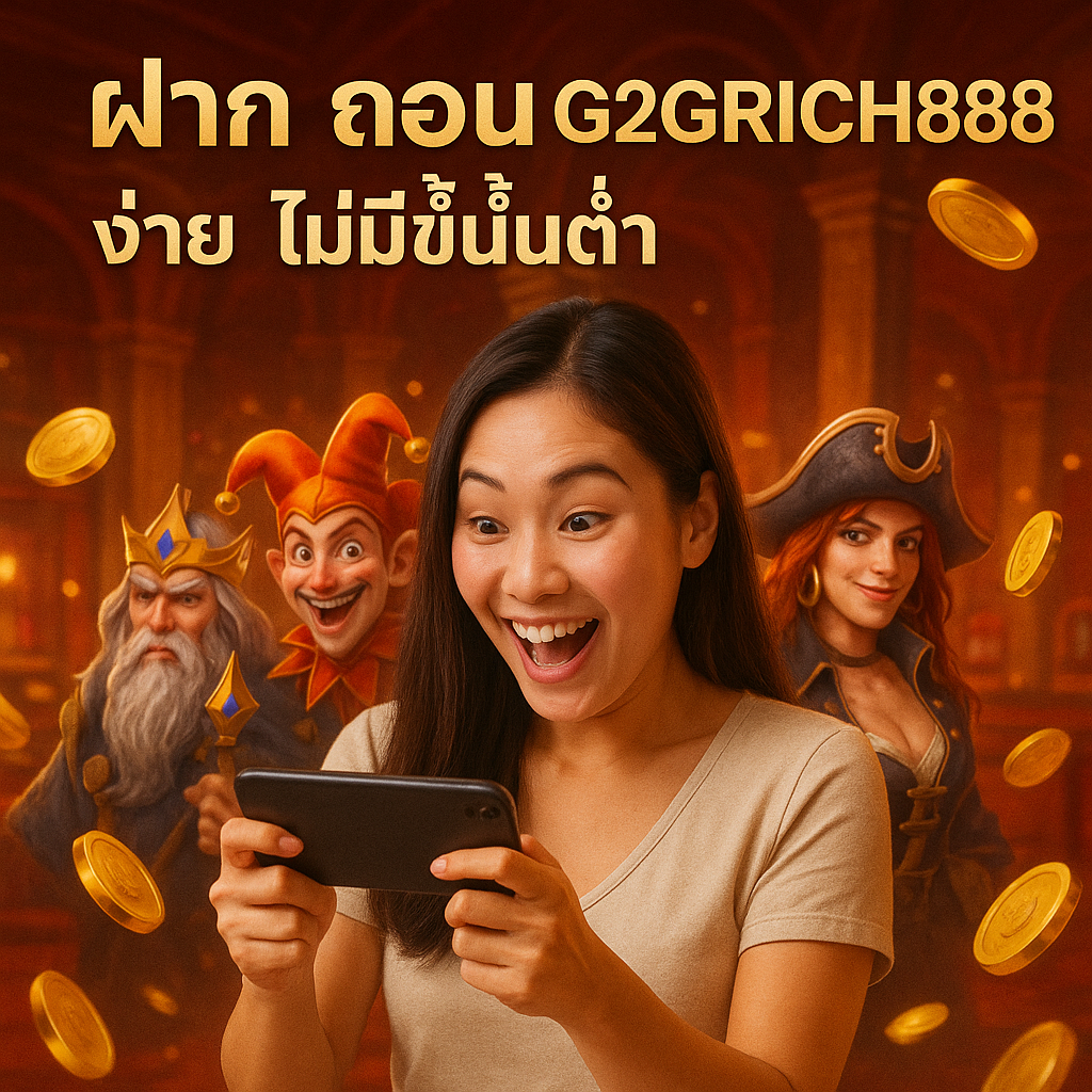 ฝาก ถอน G2GRICH888 ง่าย ไม่มีขั้นต่ำ