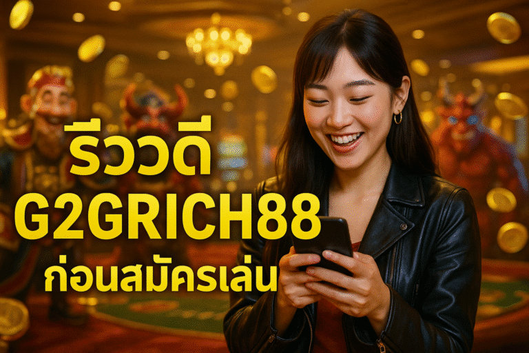 รีวิวข้อดี G2GRICH888 ก่อนสมัครเล่น